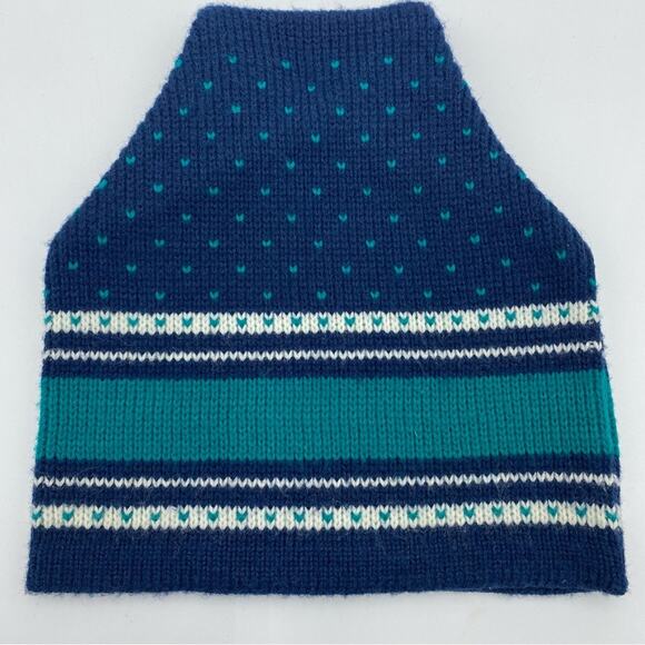 Wigwam Vintage Stocking Hat 80’s 90’s Retro Style Made In The USA Blue & White - Picture 1 of 5